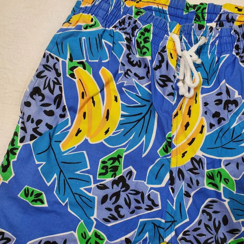 Vintage fun beach print shorts small